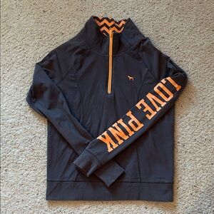 Victoria's Secret Black Pullover with Orange and White Accents
